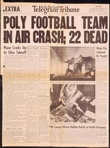 Front page of the extra edition of the San Luis Obispo County Telegram Tribune, Sunday, October 30, 1960.