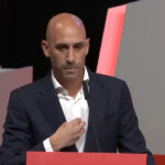 Luis Rubiales during his speech at the RFEF EGM on August 25, 2023