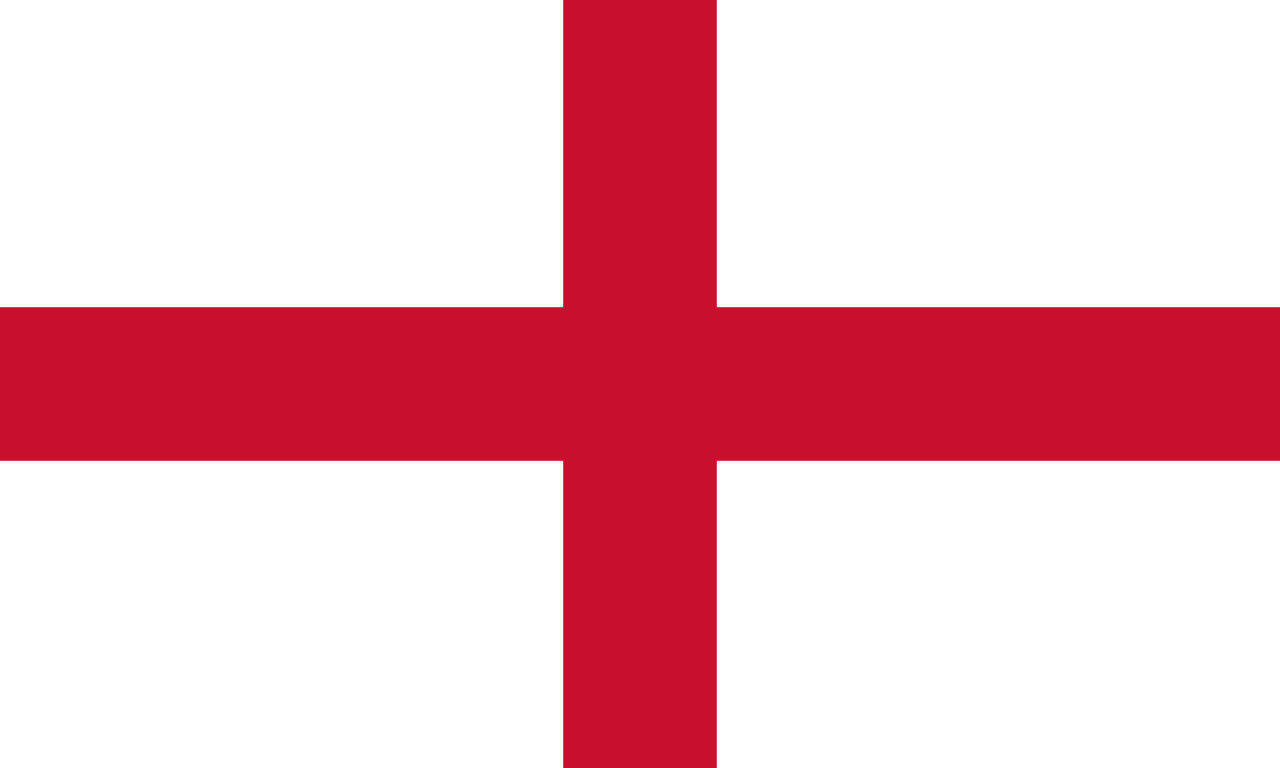 England flag waving at a football stadium