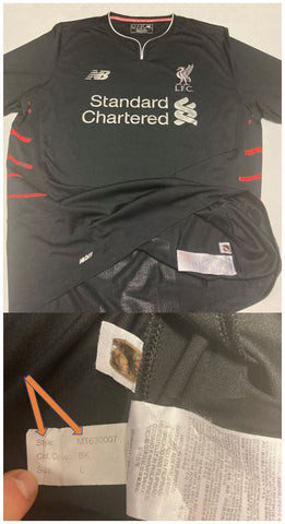 New balance label codes for football shirts