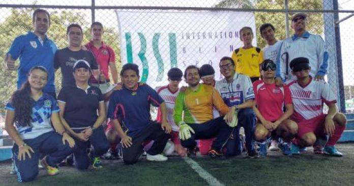 Official IBSA logo displayed with a soccer ball to represent five-a-side football in Central America