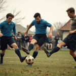 AI generated image of 19th-century footballers