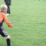 Snapshot of a video showing a young Phil Foden scoring a stunning goal for Reddish Vulcans