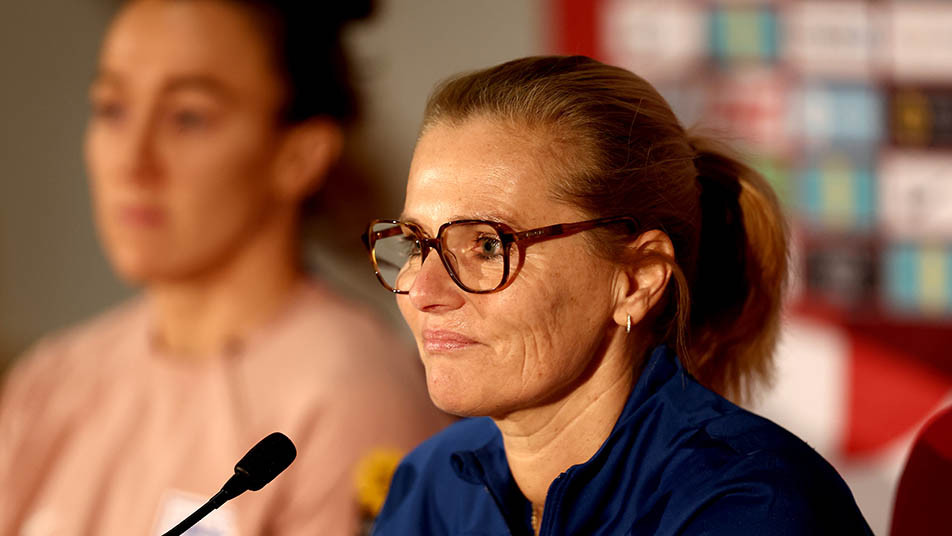 Sarina Wiegman and Lucy Bronze faced the press to preview England v USA