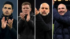 Managers of the four clubs currently occupying Champions League spots