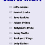 Funny Team Names Starting with J
