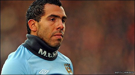 Carlos Tevez Wearing a Snood