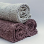 Pile of rolled up towels.