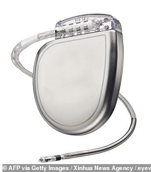 ICD device which is designed to restore a normal heartbeat if a dangerous arrhythmia is detected