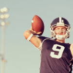QB throwing a football