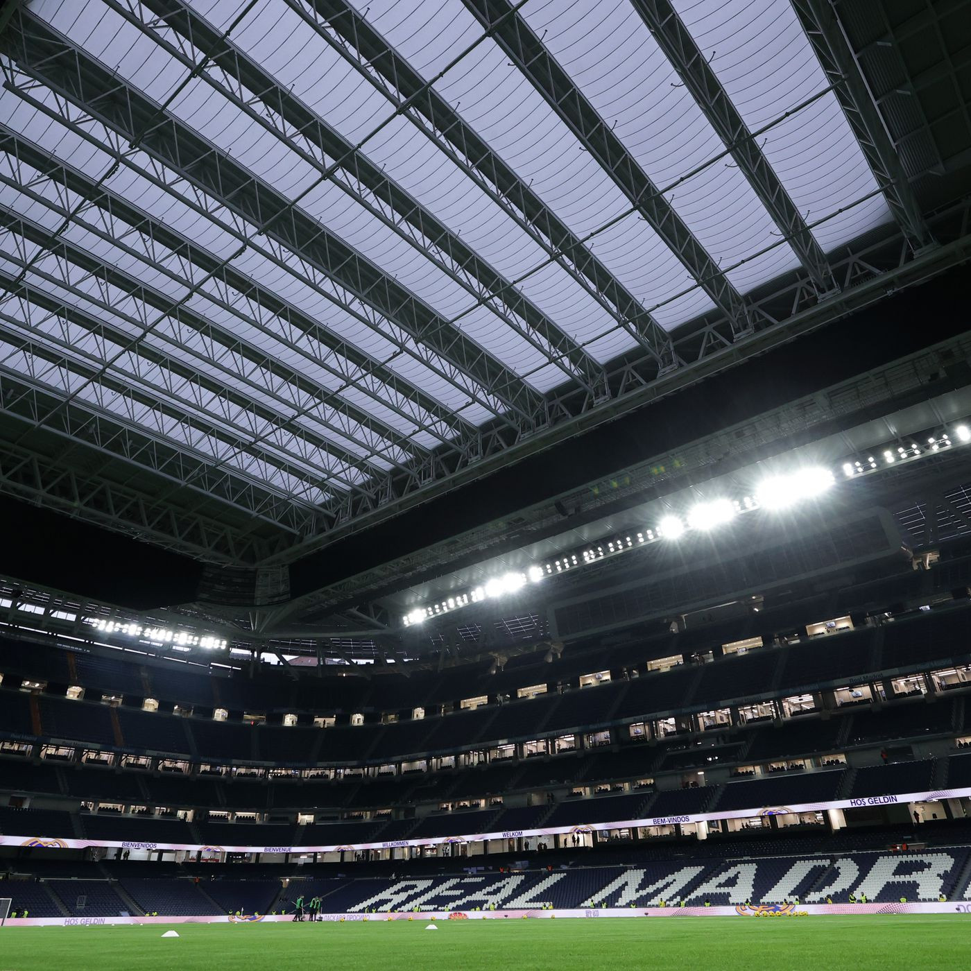 Santiago Bernabéu Stadium during a Real Madrid match