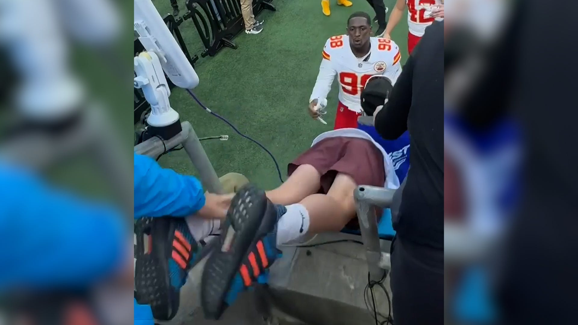 Patrick Mahomes passing during a game