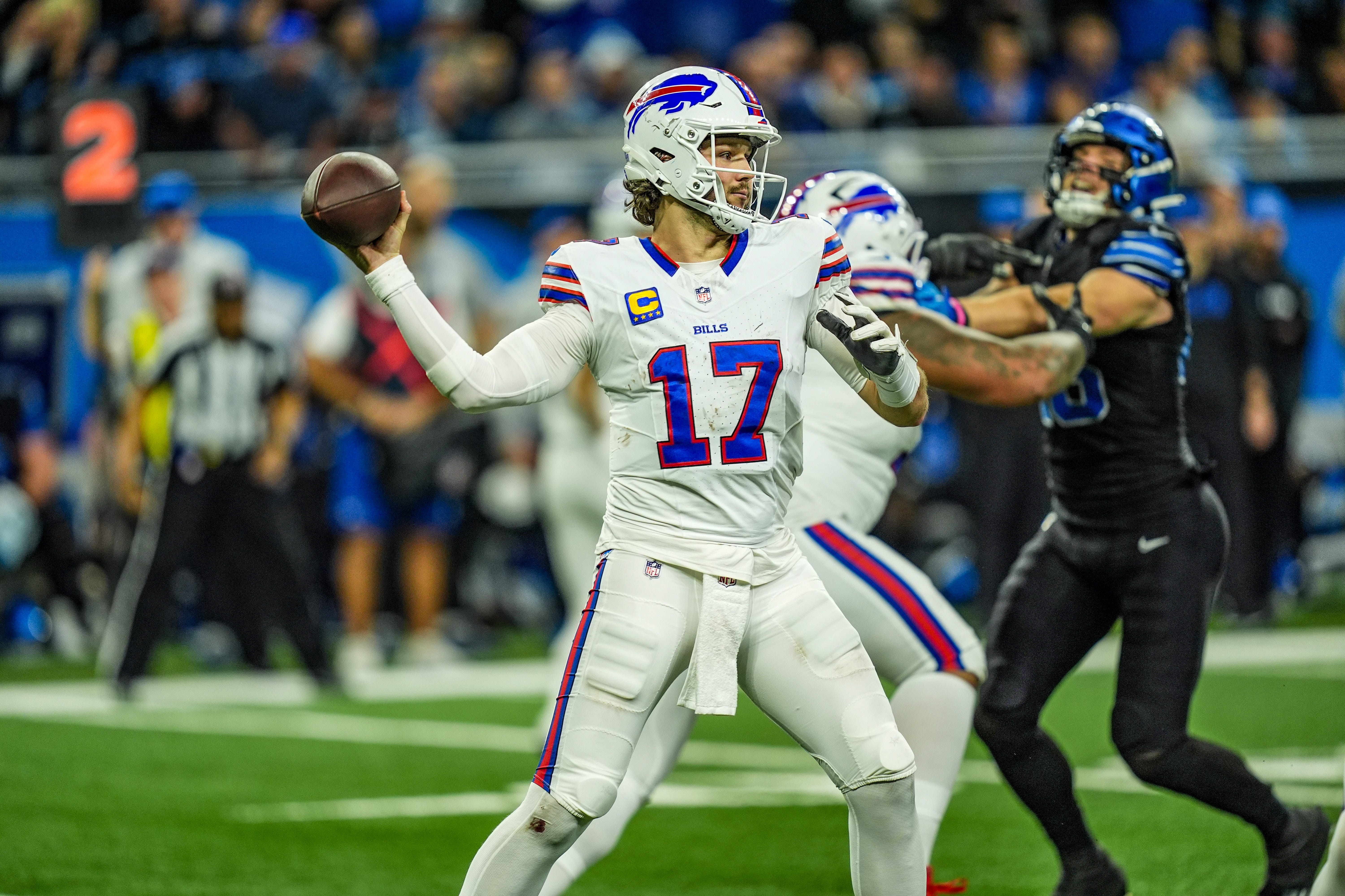 Football player running with the ball