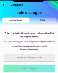 Private Leagues: Invitation Code