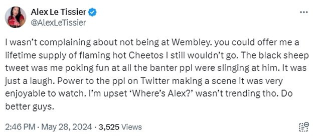 She would later clarify what she meant stating: 