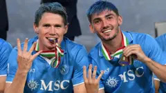 Scott McTominay and Billy Gilmour celebrate Napoli