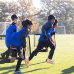 Football player controlling the ball
