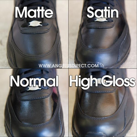 Difference in finishes. Taken from www.Angelusdirect.com.
