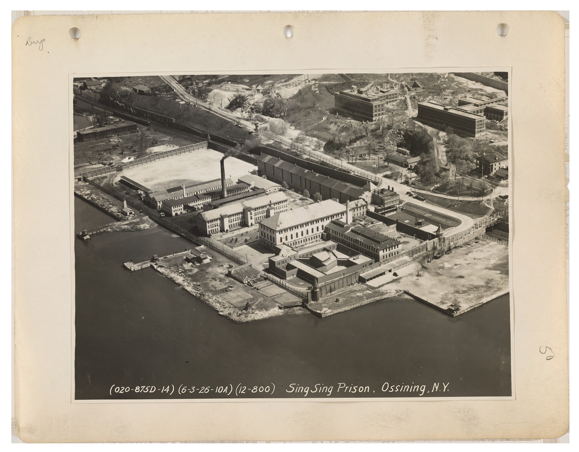 an aerial view of Sing Sing Prison