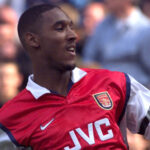 Nicolas Anelka celebrates scoring for Arsenal in the Premier League