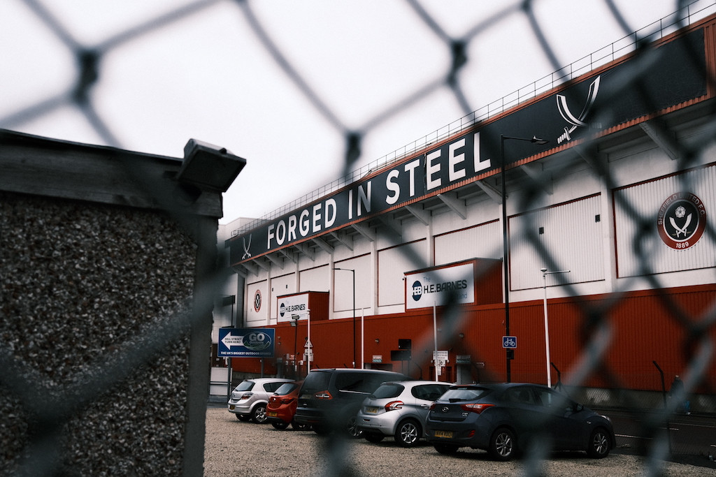 Bramall Lane exterior view showcasing its location in Sheffield, UK