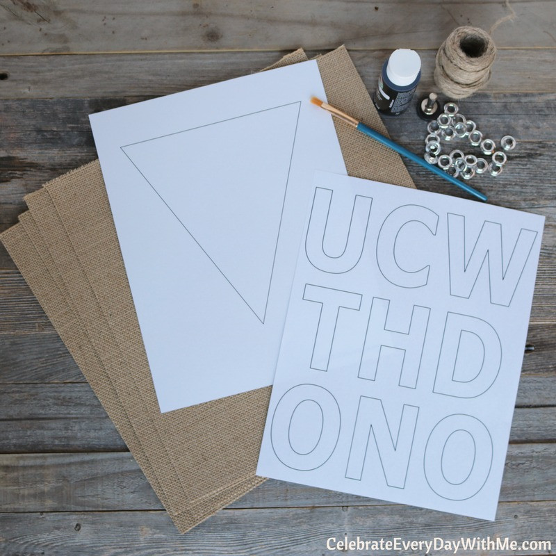 DIY football banner materials
