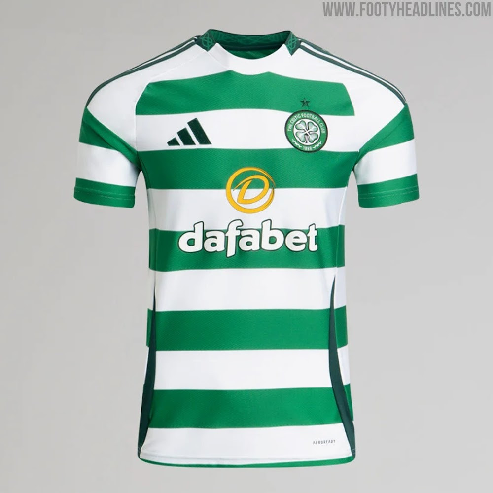 Close-up of the Celtic 24-25 home kit's Celtic knot collar, highlighting the intricate design and its cultural significance