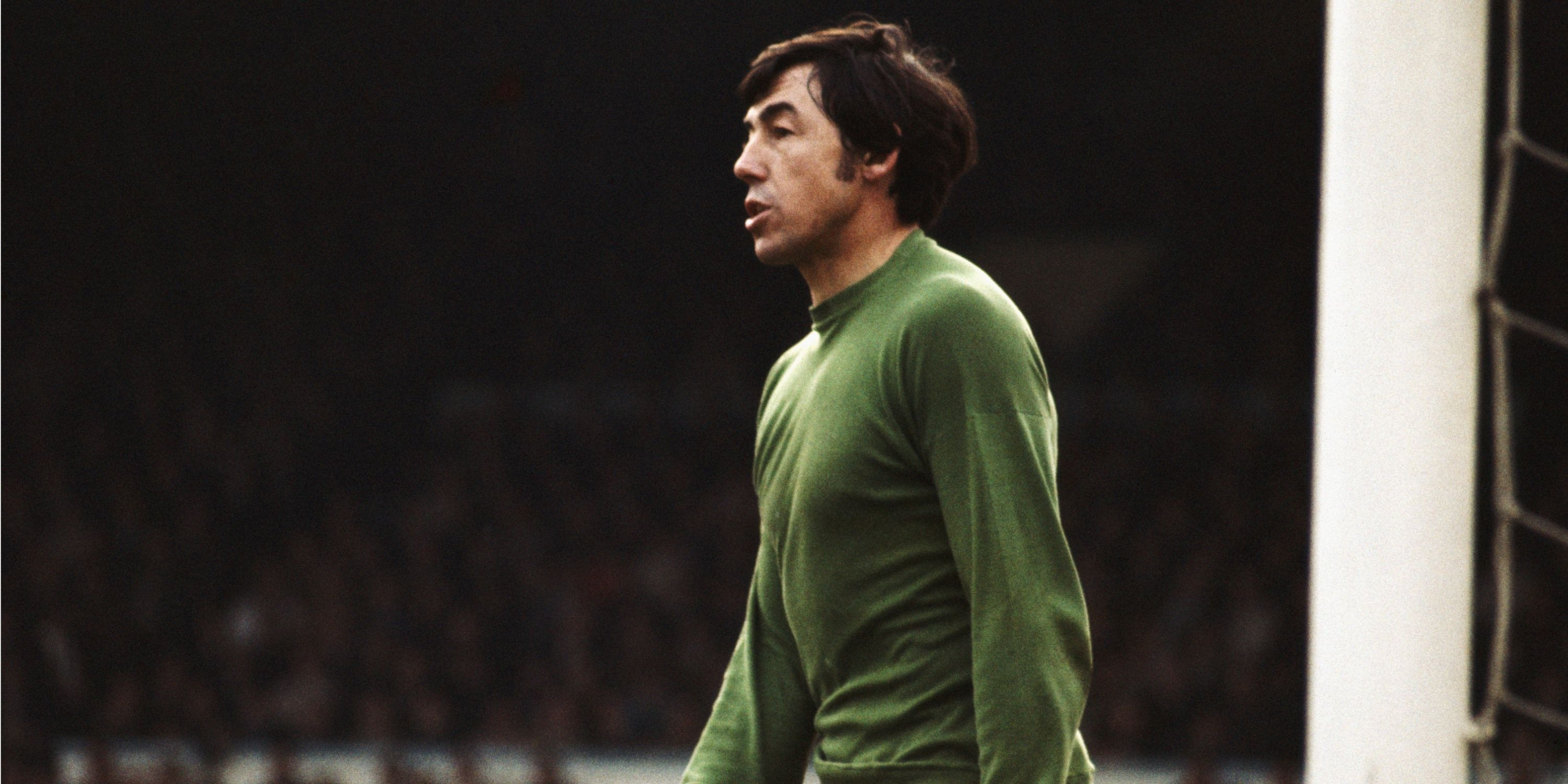 Gordon Banks in action for England