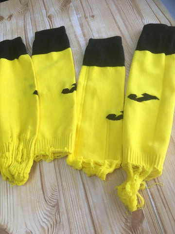 Cut ripped football socks