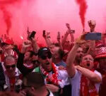 Liverpool fans celebrate