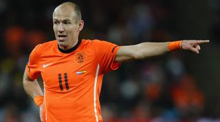 Arjen Robben of the Netherlands in action in 2010
