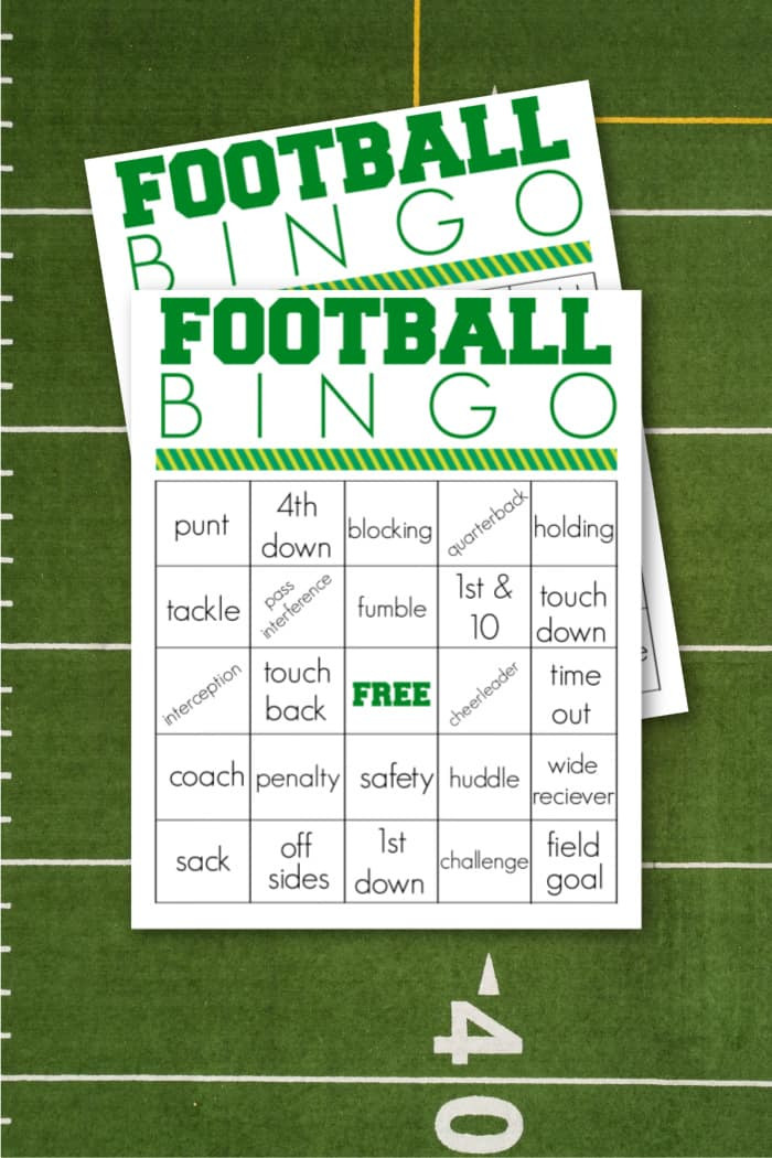 Football bingo printable