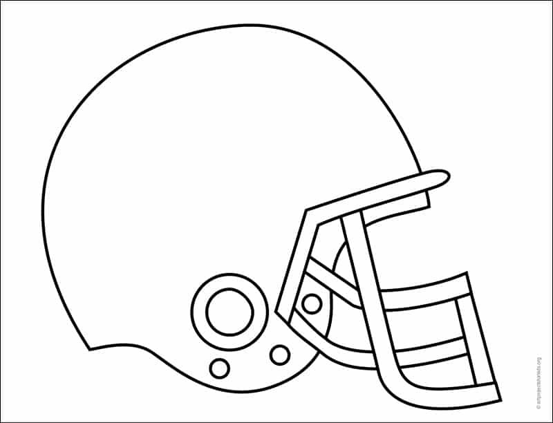 Football Helmet Coloring Page
