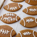 Football Shaped Gingerbread Cookies