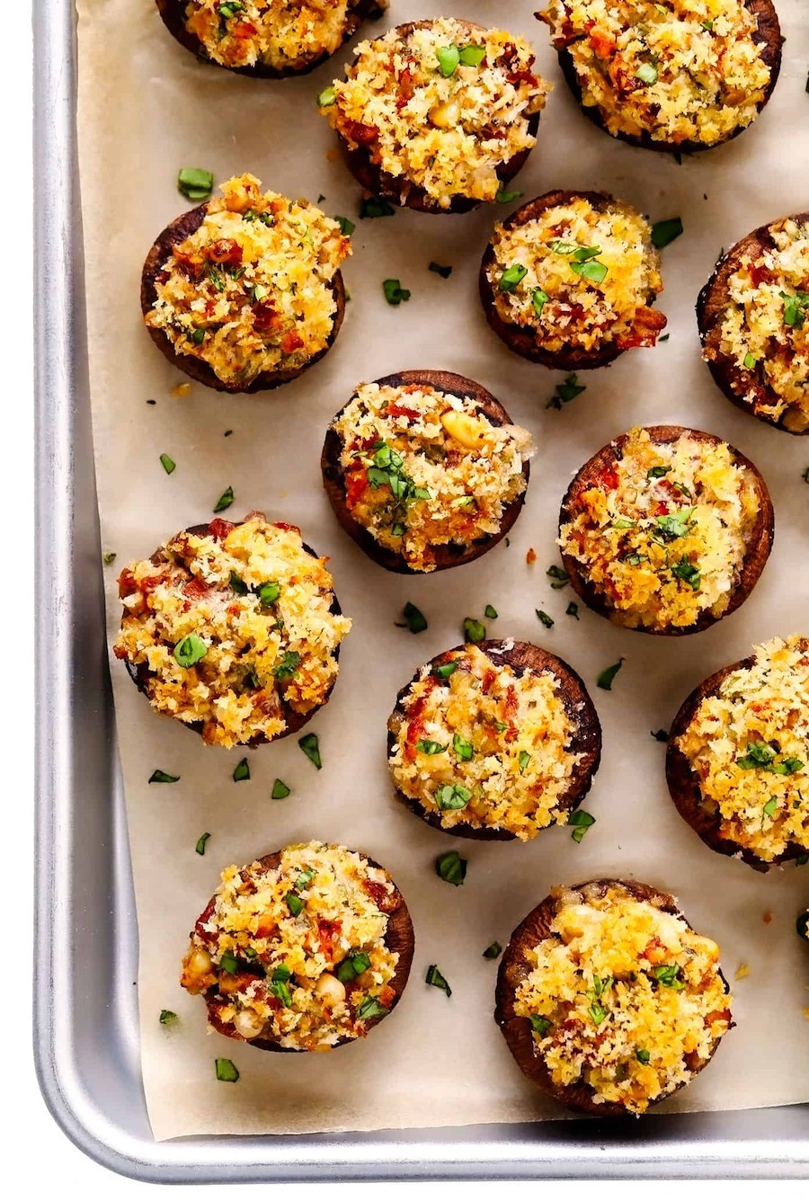 Stuffed Mushrooms with Goat Cheese and Sun-Dried Tomatoes