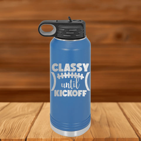Football water bottles