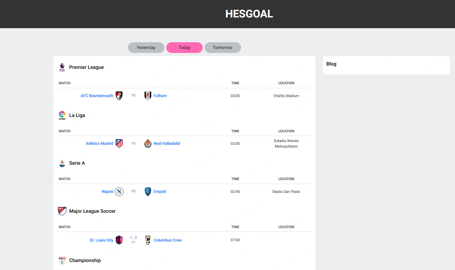 free football live stream webiste hesgoal
