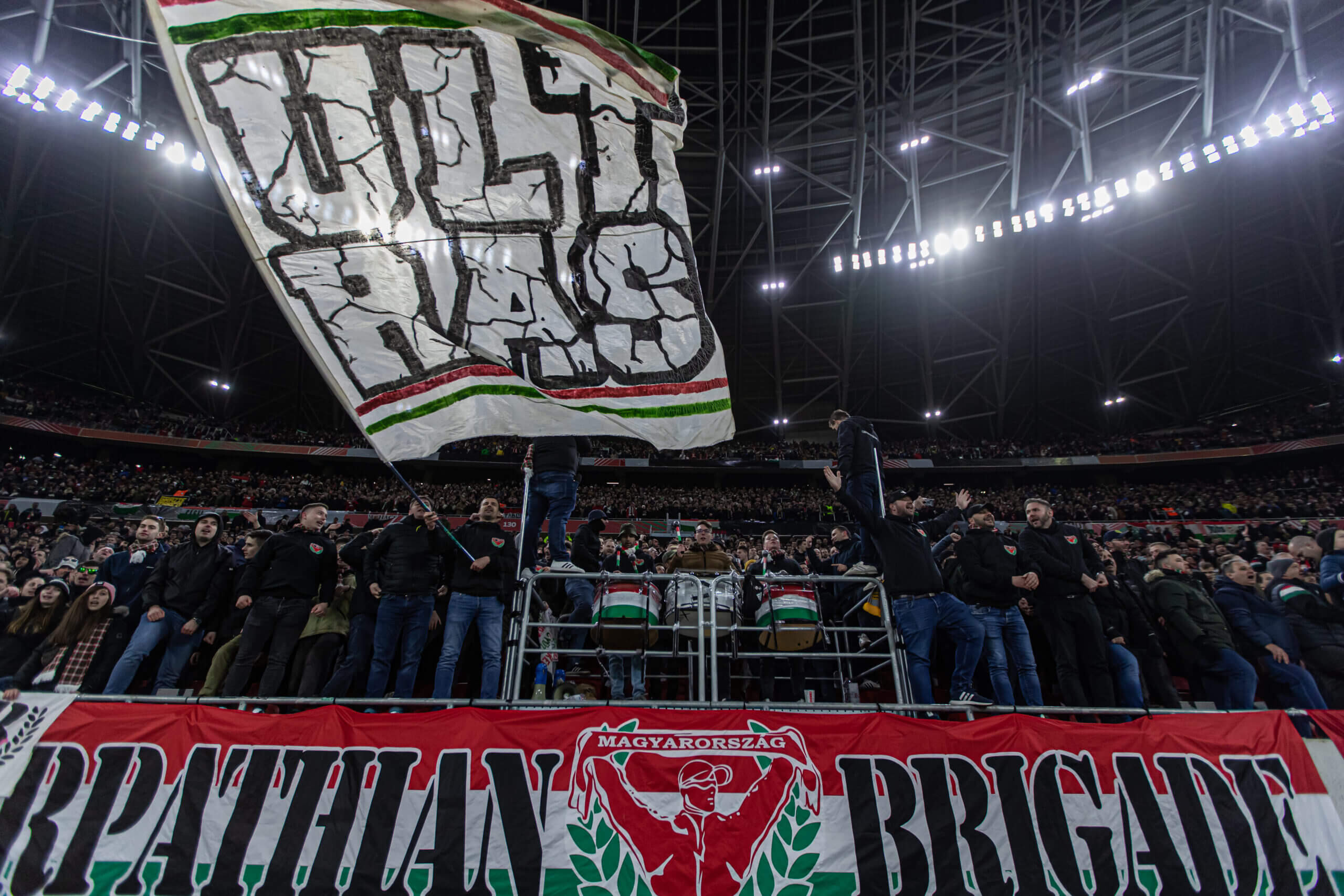 Hungary’s Carpathian Brigade before a game