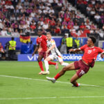 Dan Ndoye celebrates his goal for Switzerland