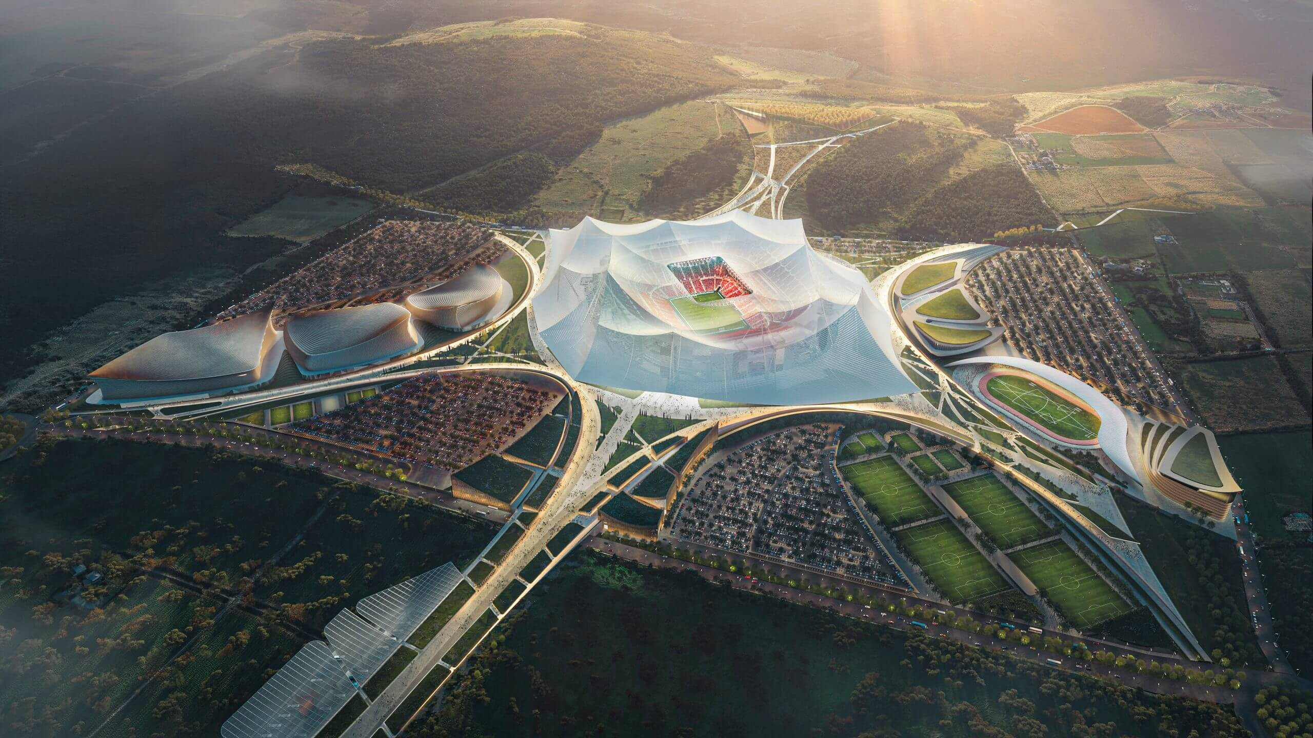 Artist's rendition of the proposed Stade Hassan II