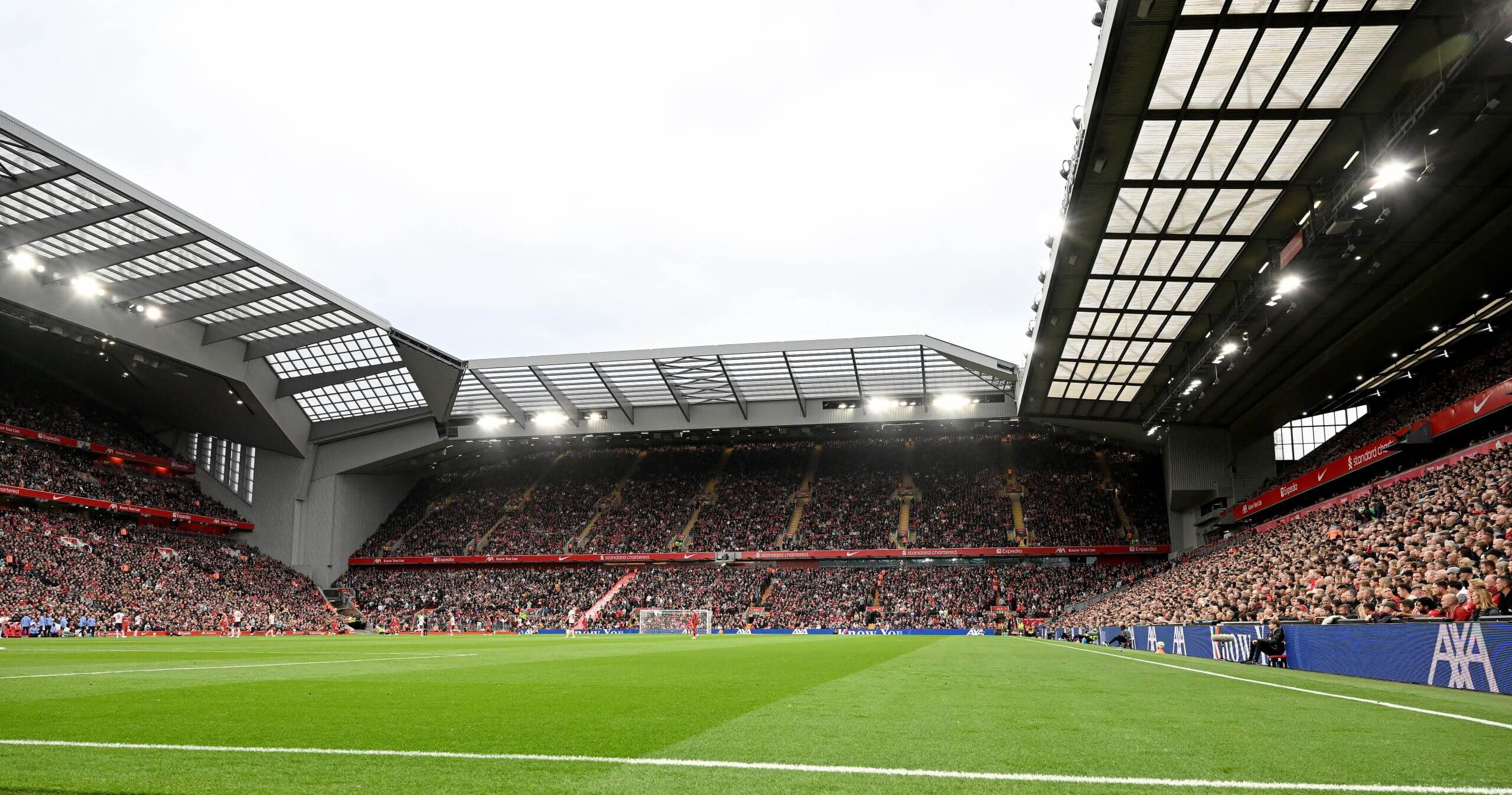 The redeveloped Anfield Road Stand has increased Liverpool’s capacity to over 60,000