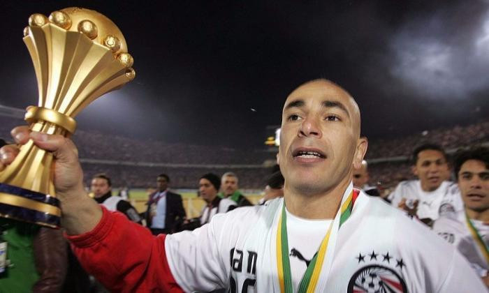 Hossam Hassan during his playing days for Egypt