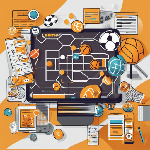 GG/NG betting sports concept with soccer ball, basketball, and American football