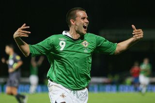 David Healy celebrating a goal