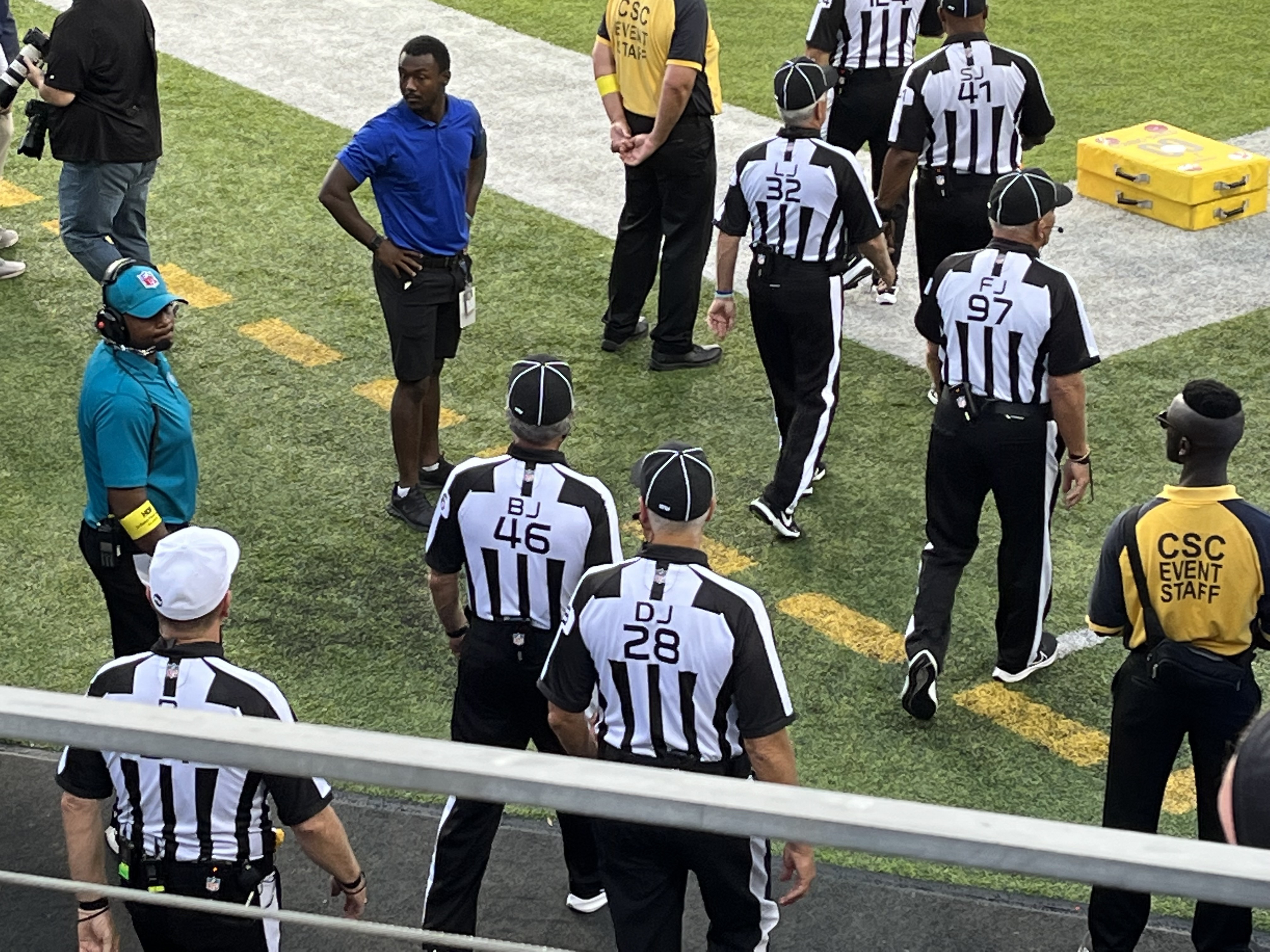 NFL Officials Explaining Penalty