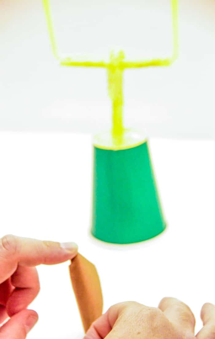Paper football game in progress