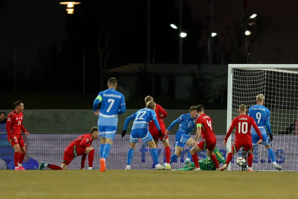 Iceland came from behind in the second half to secure a 2-2 draw against Wales in their Nations League Group B4 match on Friday, October 11, 2024. (AP Photo)