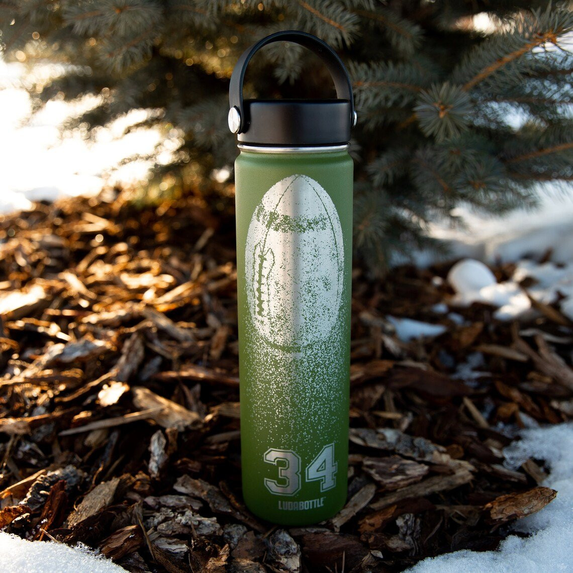 24oz Football Personalized Bottle