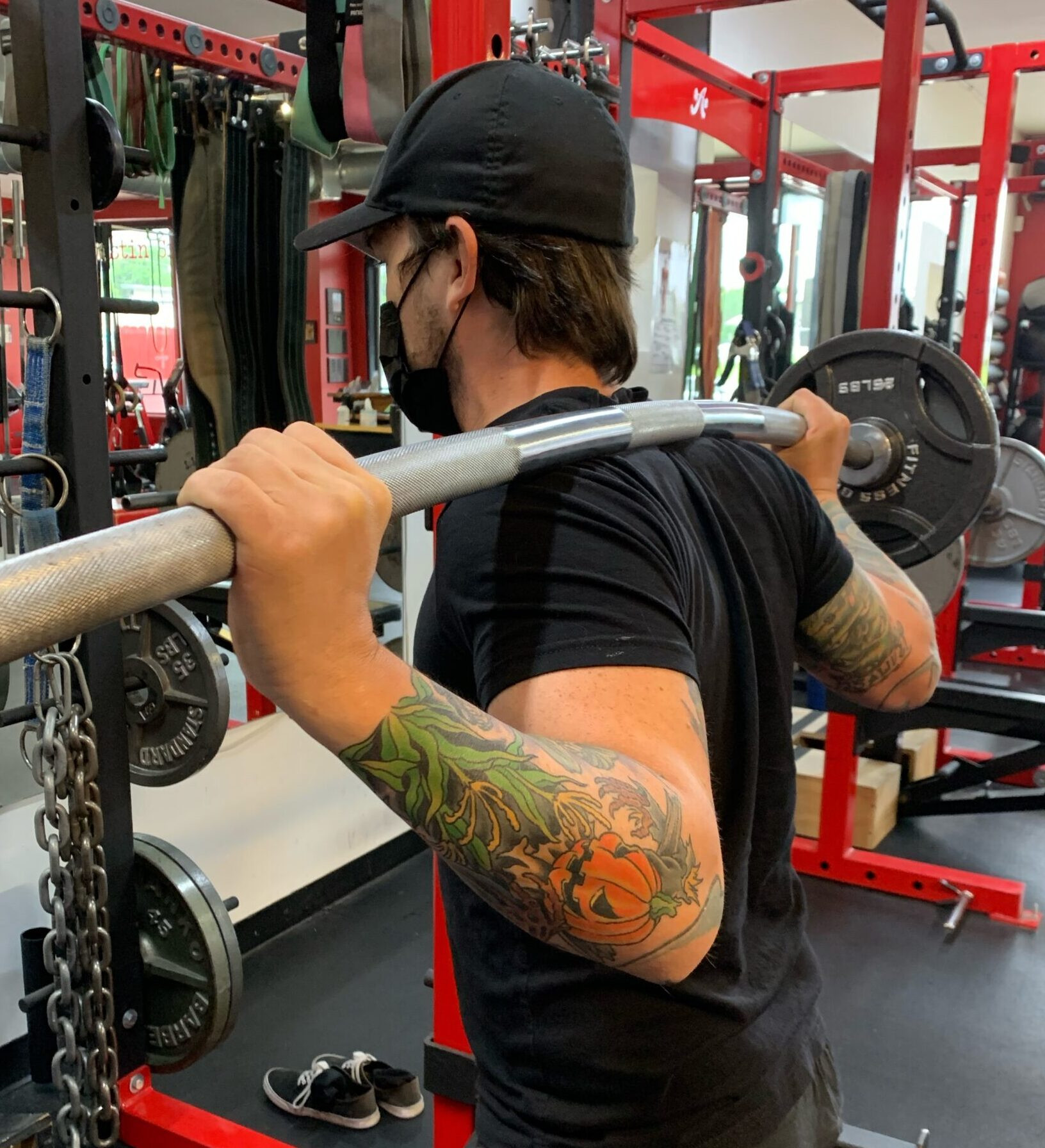 Athlete protecting tattoo