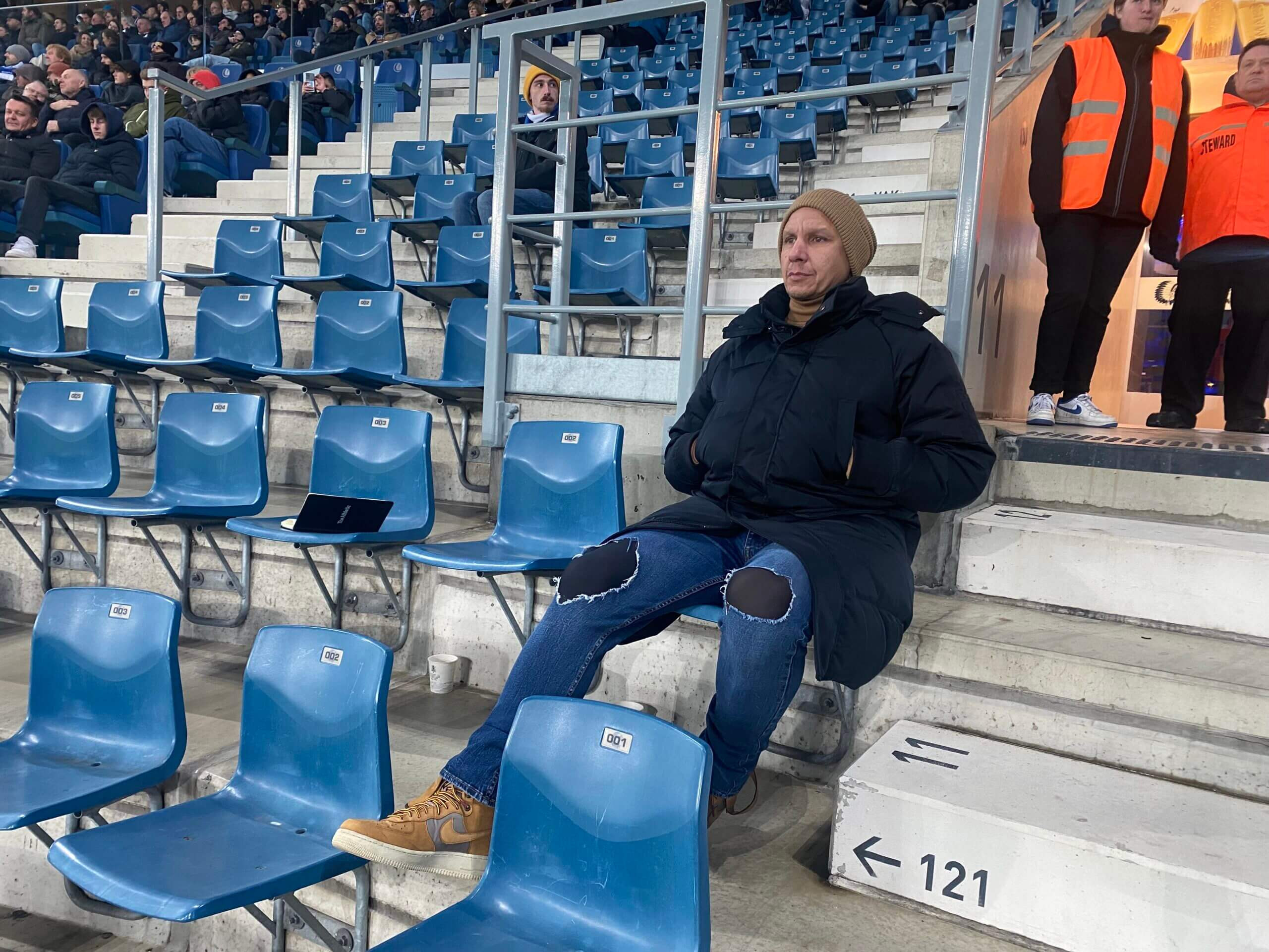 Ty Gooden takes his seat to study another potential signing